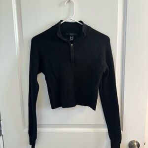 Forever 21 quarter zip cropped sweater